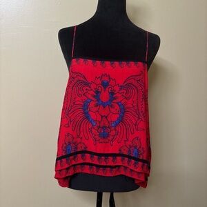 Free People Red and Blue Floral  camisol